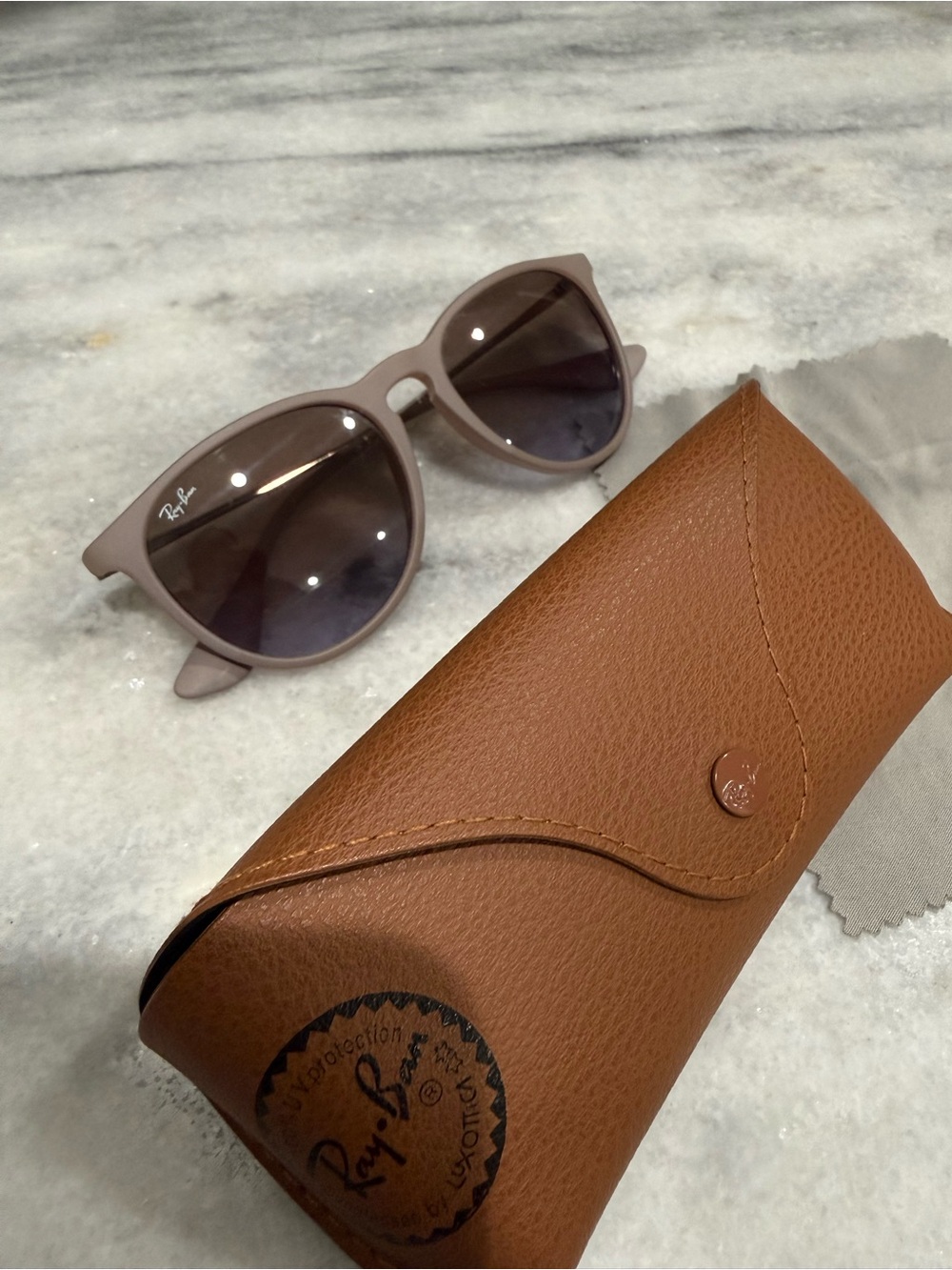 Ray Ban Erika Classic Matte Dark Sand Womens Sunglasses - Picture 5 of 7